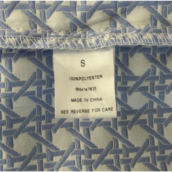 Romeo + Juliet Dress Women Small Blue White Geometric Shift Lace Feminine Preppy - Picture 9 of 10